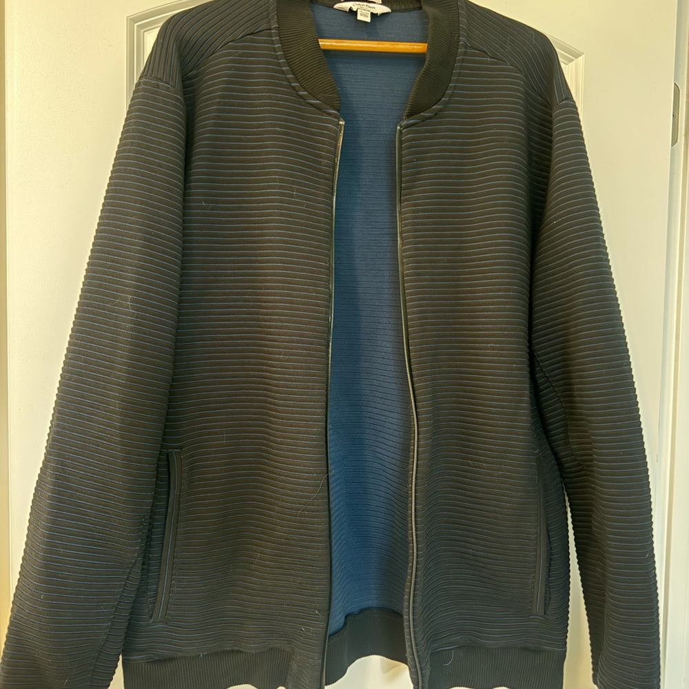 Calvin Klein Men's Black Zip-Up Sweater